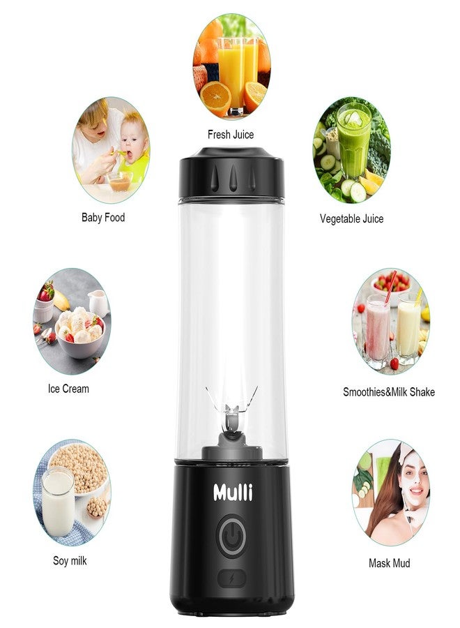 Mulli Portable Blender,USB Rechargeable Personal Mixer for Smoothie and Shakes, Mini Blender with Six Blades for Baby Food,Travel,Gym(Update) - Image 4
